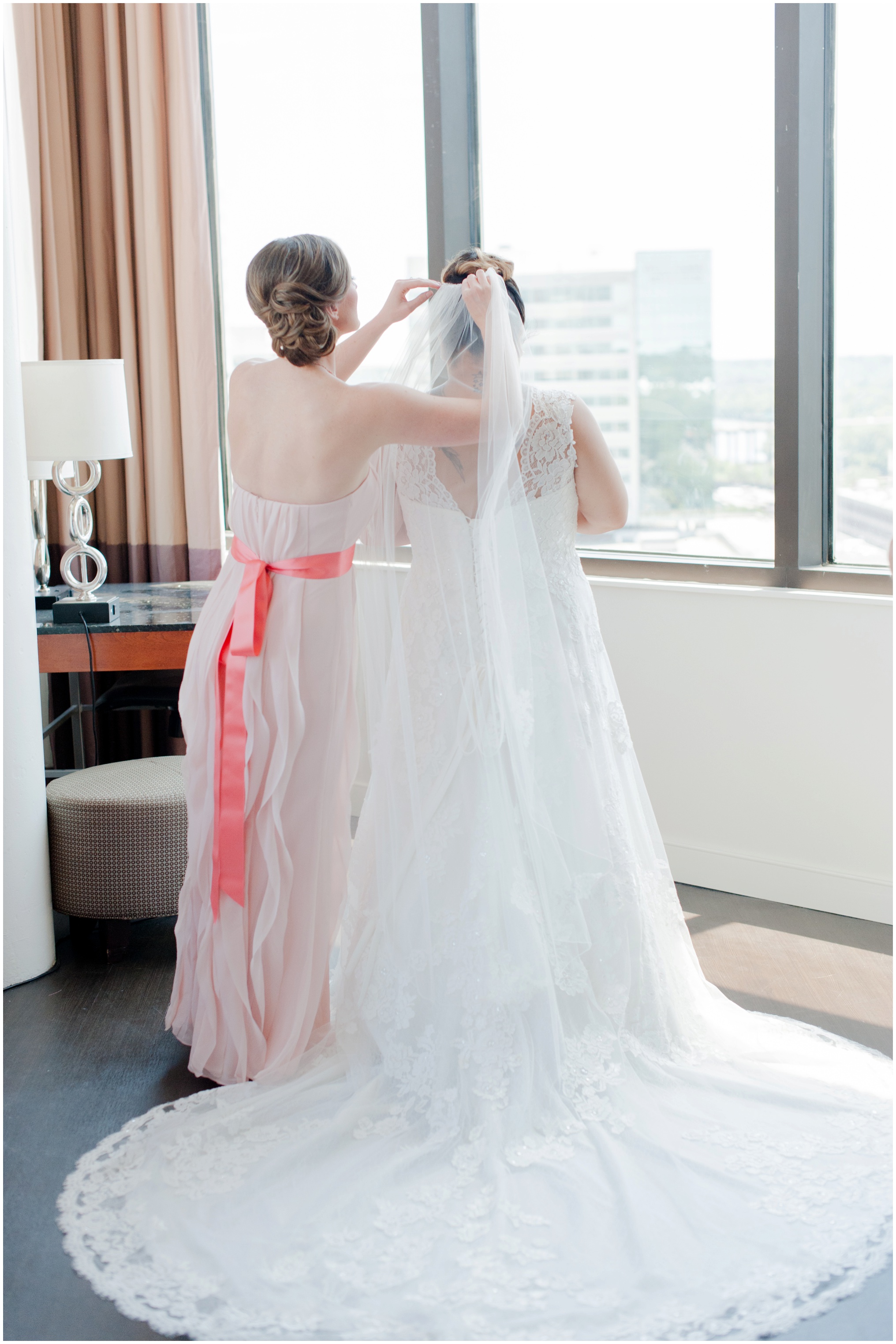 photo of bride getting ready in Virginia